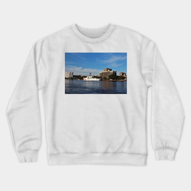 City Across The River Crewneck Sweatshirt by Cynthia48